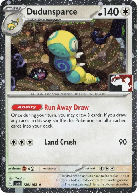 Dudunsparce - 129/162 Cosmos Holo #129/162 Holofoil Pokémon card from Prize Pack Series Cards