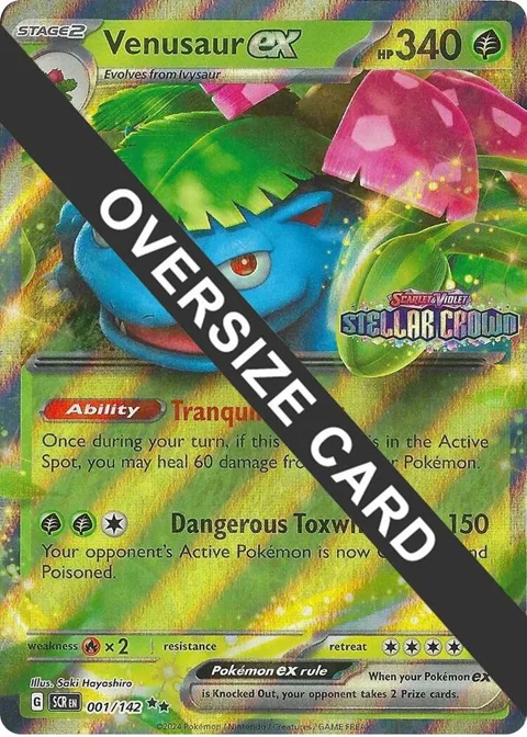 Venusaur ex #001/142 Holofoil Pokémon card from Jumbo Cards