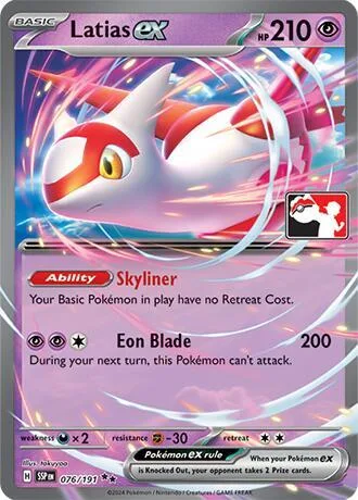 Latias ex #076/191 Holofoil Pokémon card from Prize Pack Series Cards