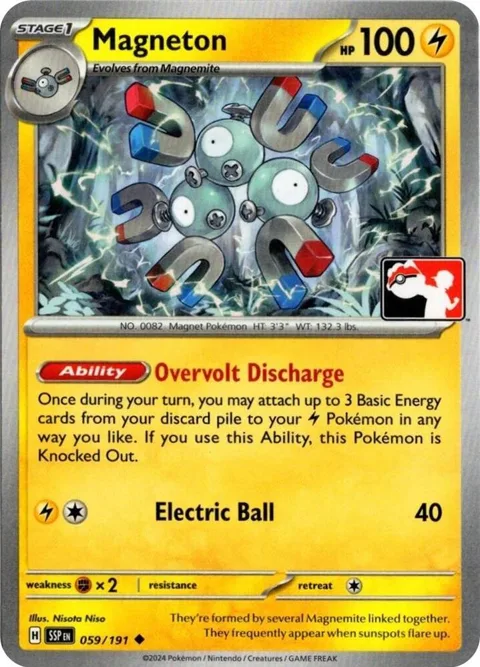 Magneton #059/191 Pokémon card from Prize Pack Series Cards
