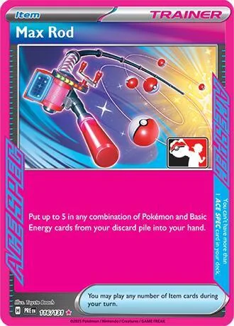 Max Rod #116/131 Holofoil Pokémon card from Prize Pack Series Cards