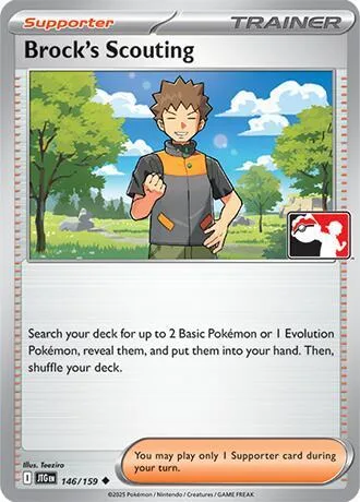 Brock's Scouting #146/159 Pokémon card from Prize Pack Series Cards