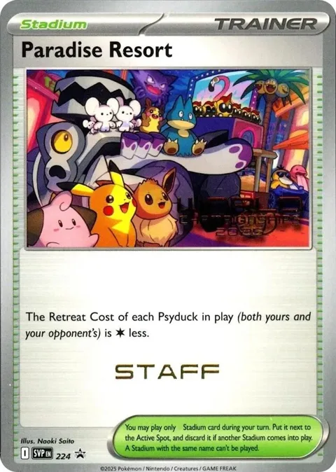 Paradise Resort - 224 World Championships 2025 [Staff] #224 Pokémon card from Scarlet & Violet Promo Cards