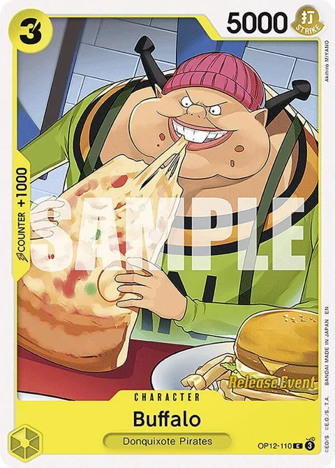 Buffalo OP12-110 Pre-Release One Piece card from Legacy of the Master Release Event Cards