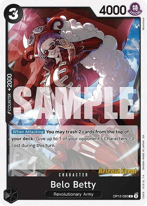 Belo Betty OP12-090 Pre-Release One Piece card from Legacy of the Master Release Event Cards