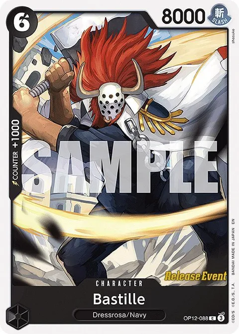 Bastille OP12-088 Pre-Release One Piece card from Legacy of the Master Release Event Cards