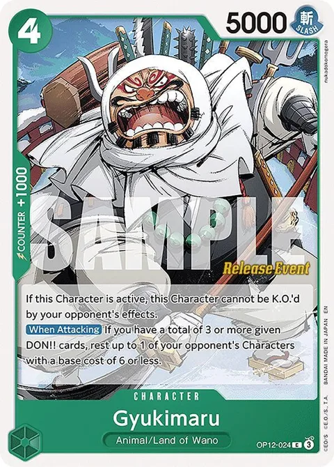 Gyukimaru OP12-024 Pre-Release One Piece card from Legacy of the Master Release Event Cards