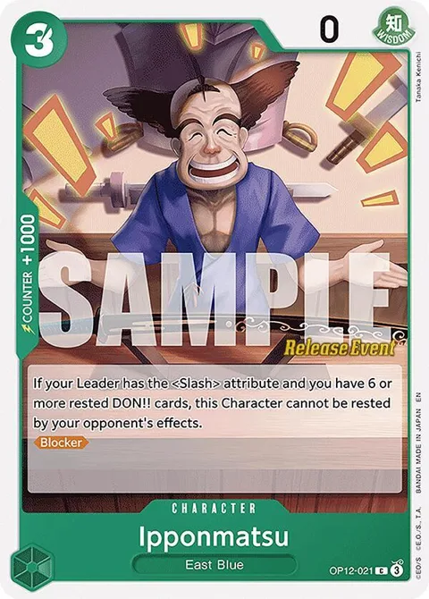 Ipponmatsu OP12-021 Pre-Release One Piece card from Legacy of the Master Release Event Cards