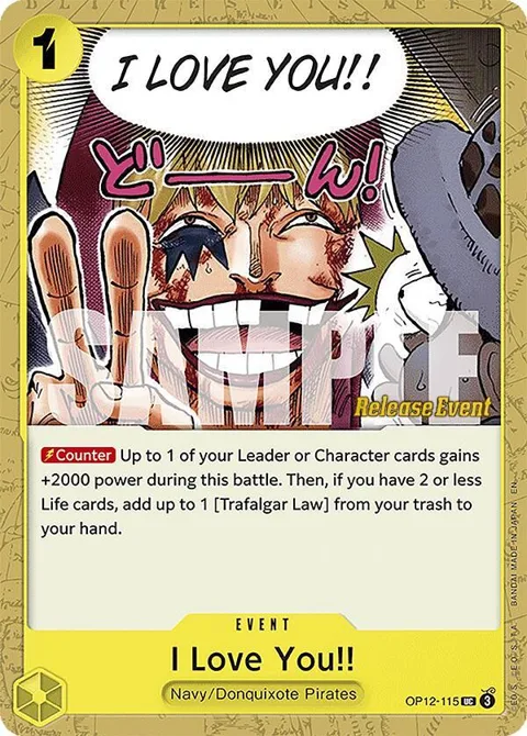 I Love You!! OP12-115 Pre-Release One Piece card from Legacy of the Master Release Event Cards