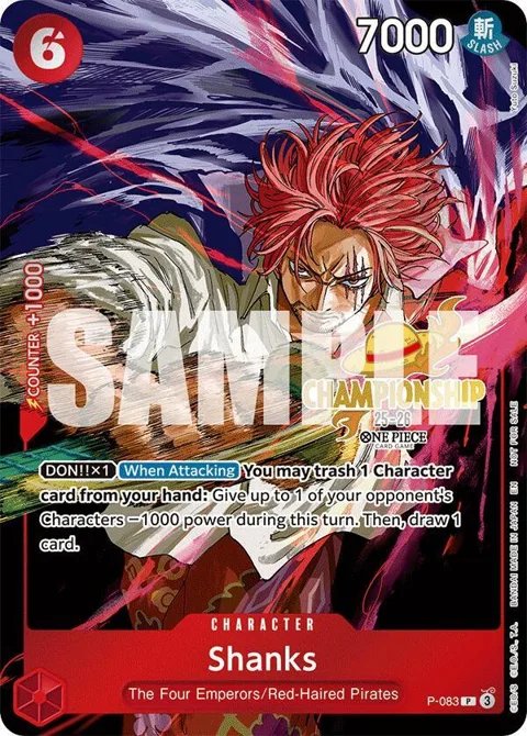 Shanks CS 25-26 Event Pack P-083 One Piece card from One Piece Promotion Cards