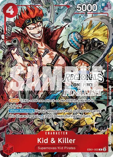 Kid & Killer Online Regional Finalist Card Set 2025 Vol.2 EB01-003 One Piece card from One Piece Promotion Cards