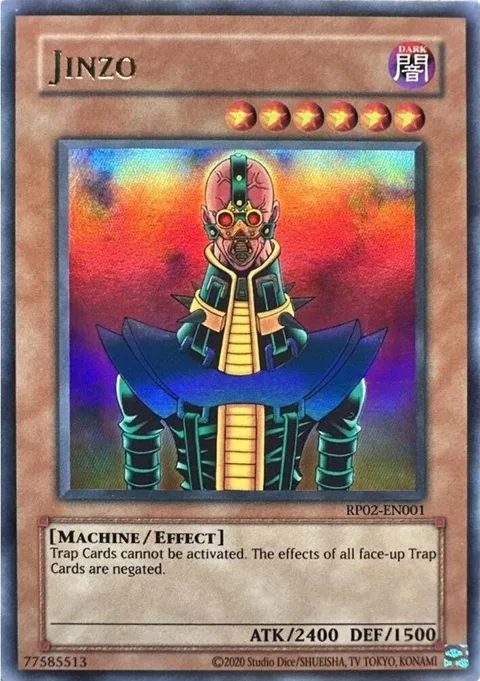 Jinzo RP02-EN001 RP02 Unlimited Ultra Rare Yu-Gi-Oh card from Retro Pack 2 (2020 Date Reprint)