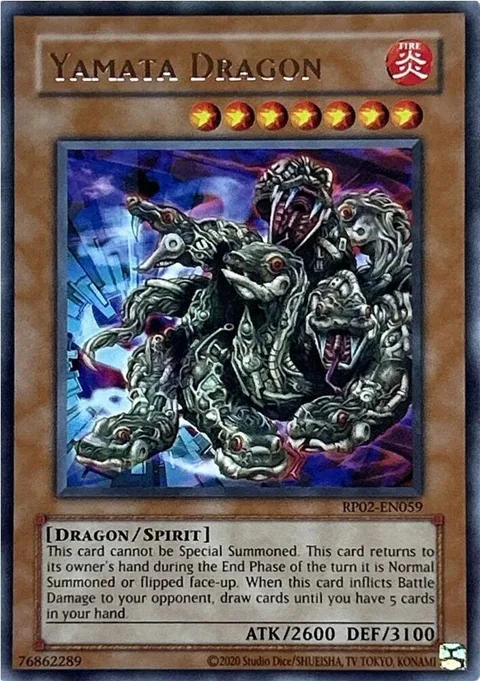 Yamata Dragon RP02-EN059 RP02 Unlimited Rare Yu-Gi-Oh card from Retro Pack 2 (2020 Date Reprint)