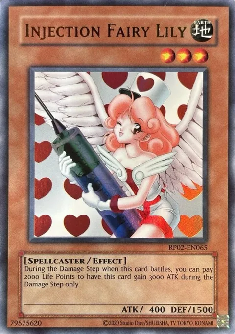 Injection Fairy Lily RP02-EN065 RP02 Unlimited Ultra Rare Yu-Gi-Oh card from Retro Pack 2 (2020 Date Reprint)