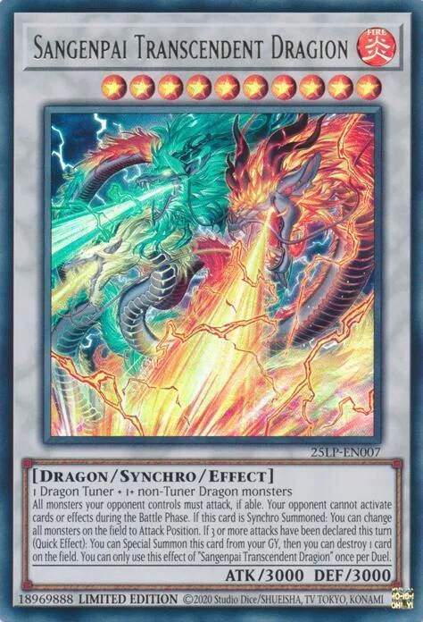 Sangenpai Transcendent Dragion 25LP-EN007 Yu-Gi-Oh card from Limited Pack World Championship 2025