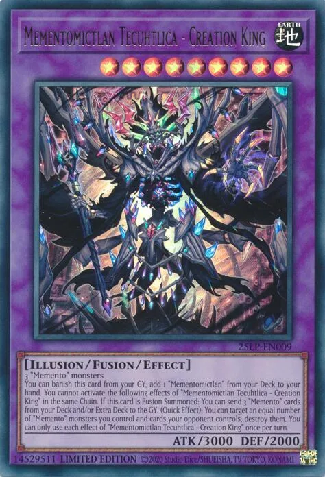 Mementomictlan Tecuhtlica - Creation King 25LP-EN009 Yu-Gi-Oh card from Limited Pack World Championship 2025