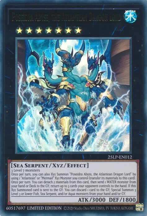 Poseidra Abyss, the Atlantean Dragon Lord 25LP-EN012 Yu-Gi-Oh card from Limited Pack World Championship 2025