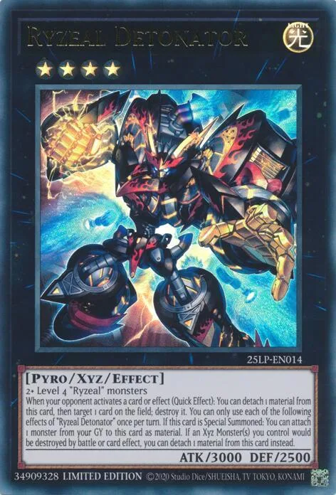 Ryzeal Detonator 25LP-EN014 Yu-Gi-Oh card from Limited Pack World Championship 2025