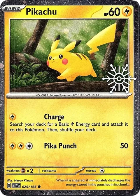 Pikachu - 025/165 Holiday Calendar #025/165 Holofoil Pokémon card from Miscellaneous Cards & Products