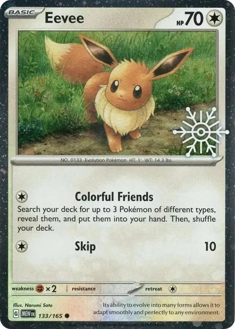 Eevee Holiday Calendar #133/165 Holofoil Pokémon card from Miscellaneous Cards & Products
