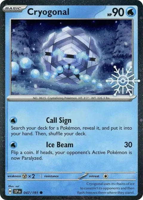 Cryogonal Holiday Calendar #047/191 Holofoil Pokémon card from Miscellaneous Cards & Products