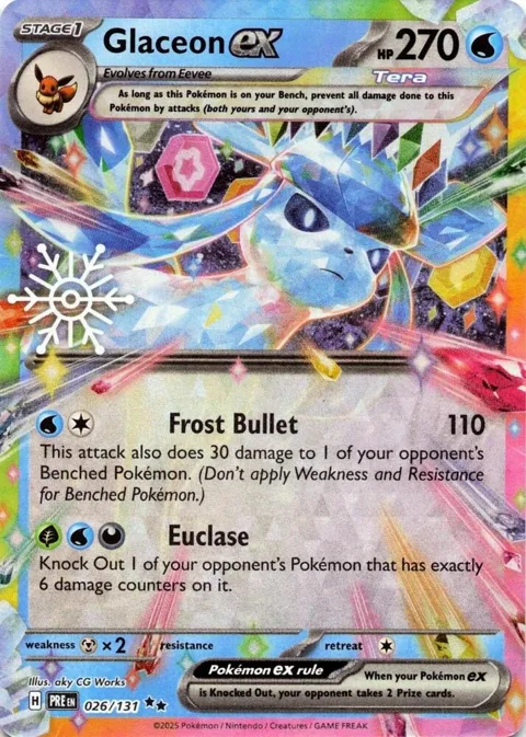 Glaceon ex - 026/131 Holiday Calendar #026/131 Holofoil Pokémon card from Miscellaneous Cards & Products