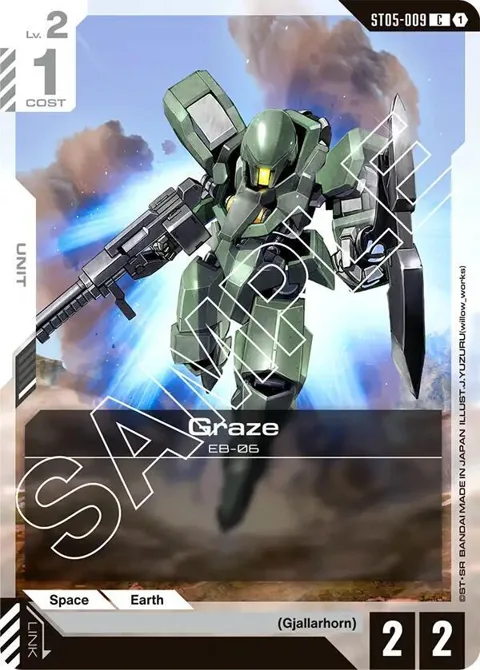 Graze ST05-009 Gundam card from Starter Deck 05: Iron Bloom
