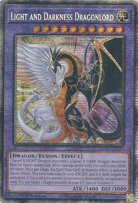 Light and Darkness Dragonlord MP25-EN009 Yu-Gi-Oh card from 2025 Mega-Pack