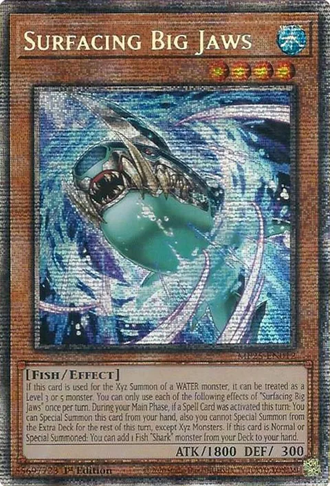 Surfacing Big Jaws MP25-EN012 Yu-Gi-Oh card from 2025 Mega-Pack