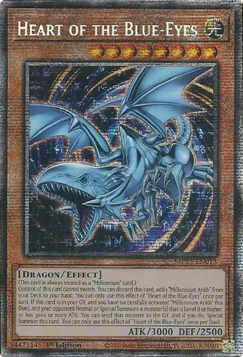 Heart of the Blue-Eyes MP25-EN013 Yu-Gi-Oh card from 2025 Mega-Pack