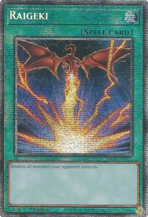 Raigeki MP25-EN015 Yu-Gi-Oh card from 2025 Mega-Pack