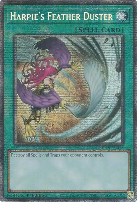 Harpie's Feather Duster MP25-EN016 Yu-Gi-Oh card from 2025 Mega-Pack
