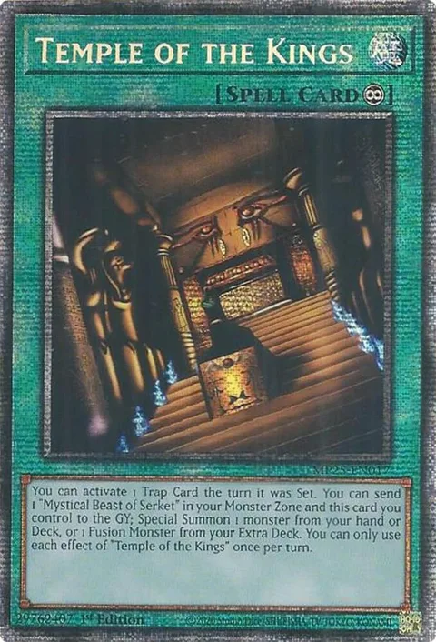 Temple of the Kings MP25-EN017 Yu-Gi-Oh card from 2025 Mega-Pack