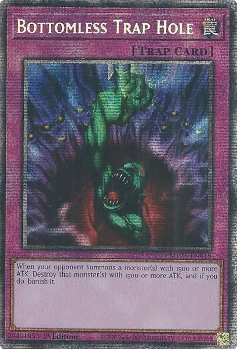 Bottomless Trap Hole MP25-EN018 Yu-Gi-Oh card from 2025 Mega-Pack