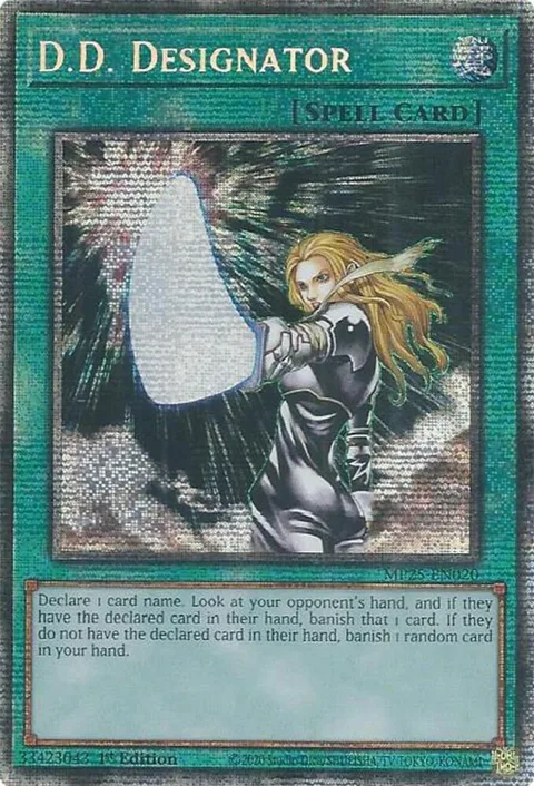 D.D. Designator MP25-EN020 Yu-Gi-Oh card from 2025 Mega-Pack