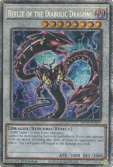 Beelze of the Diabolic Dragons MP25-EN023 Yu-Gi-Oh card from 2025 Mega-Pack