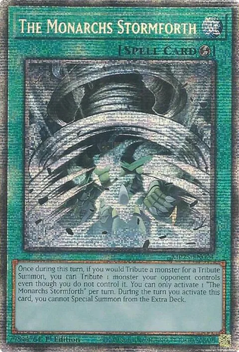 The Monarchs Stormforth MP25-EN024 Yu-Gi-Oh card from 2025 Mega-Pack