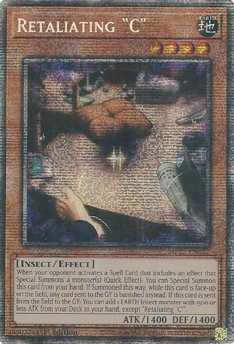Retaliating "C" MP25-EN027 Yu-Gi-Oh card from 2025 Mega-Pack