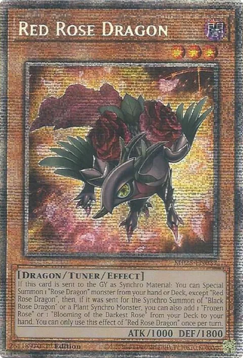 Red Rose Dragon MP25-EN037 Yu-Gi-Oh card from 2025 Mega-Pack