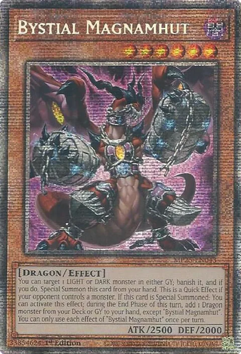 Bystial Magnamhut MP25-EN043 Yu-Gi-Oh card from 2025 Mega-Pack