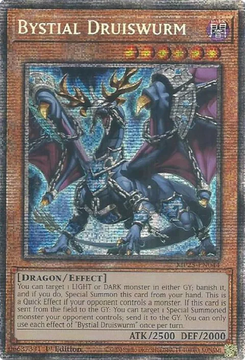 Bystial Druiswurm MP25-EN044 Yu-Gi-Oh card from 2025 Mega-Pack