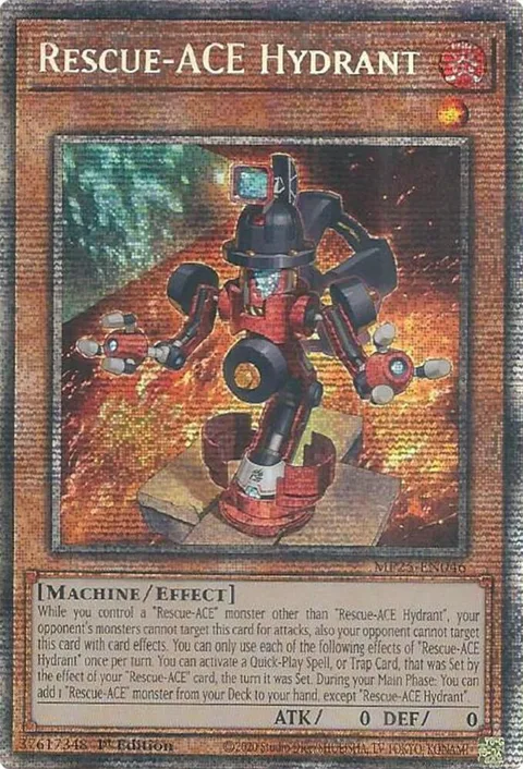 Rescue-ACE Hydrant MP25-EN046 Yu-Gi-Oh card from 2025 Mega-Pack