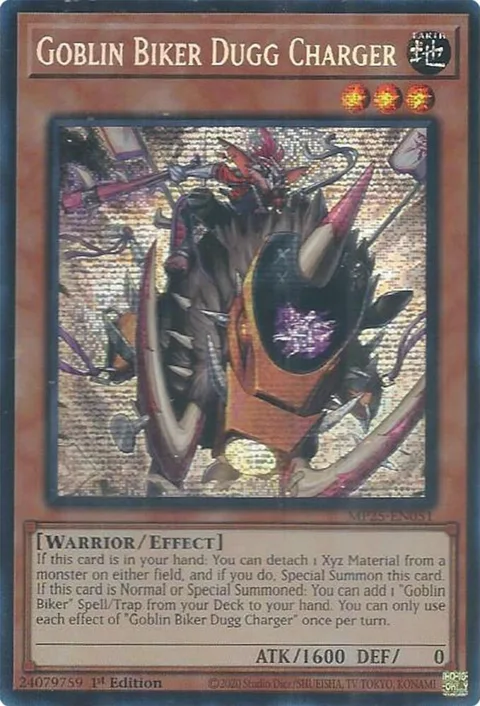 Goblin Biker Dugg Charger MP25-EN051 Yu-Gi-Oh card from 2025 Mega-Pack