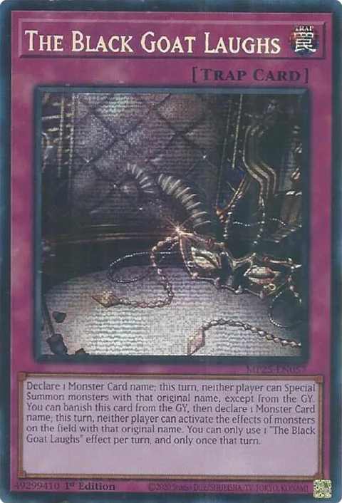 The Black Goat Laughs MP25-EN057 Yu-Gi-Oh card from 2025 Mega-Pack