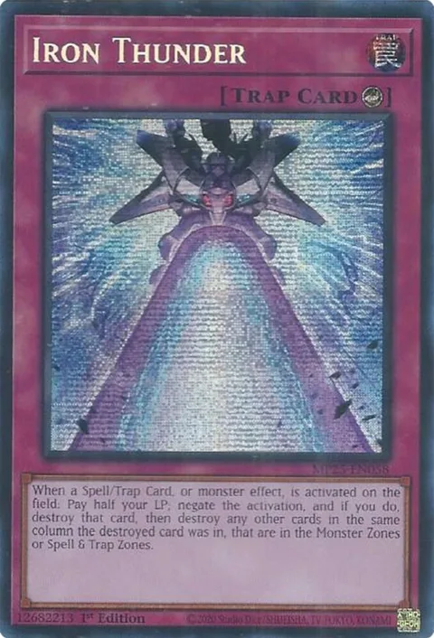 Iron Thunder MP25-EN058 Yu-Gi-Oh card from 2025 Mega-Pack