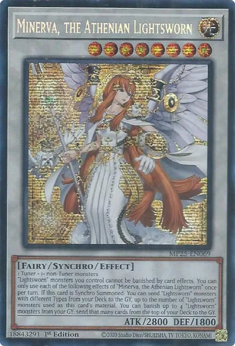 Minerva, the Athenian Lightsworn MP25-EN069 Yu-Gi-Oh card from 2025 Mega-Pack