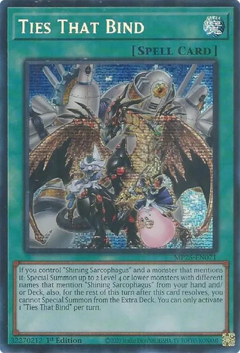 Ties That Bind MP25-EN071 Yu-Gi-Oh card from 2025 Mega-Pack