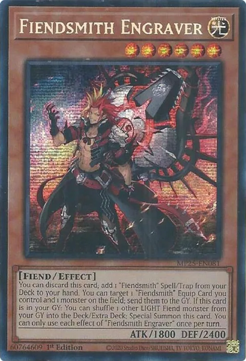 Fiendsmith Engraver MP25-EN081 Yu-Gi-Oh card from 2025 Mega-Pack