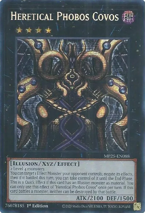 Heretical Phobos Covos MP25-EN088 Yu-Gi-Oh card from 2025 Mega-Pack