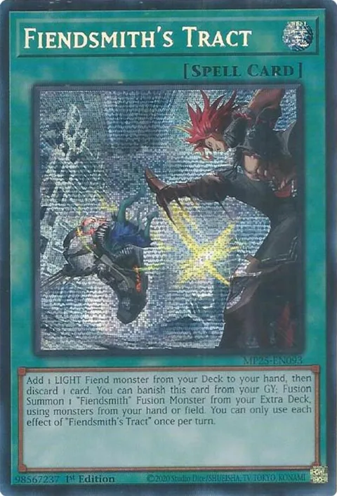 Fiendsmith's Tract MP25-EN093 Yu-Gi-Oh card from 2025 Mega-Pack